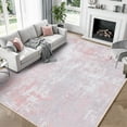 thumbnail image 1 of KoshiMe Area Rug 8'x10', Washable Non-Slip Modern Neutral Abstract Rugs for Living Room, Soft Stain Resistant Low Pile Carpet for Dining Room Office, Grey Pink, 1 of 8