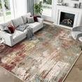 thumbnail image 1 of KoshiMe Area Rug 8'x10', Washable Non-Slip Modern Neutral Abstract Rugs for Living Room, Soft Stain Resistant Low Pile Carpet for Dining Room Office, Red Brown, 1 of 8
