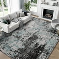thumbnail image 1 of KoshiMe Area Rug 9'x12', Washable Non-Slip Modern Neutral Abstract Rugs for Living Room, Soft Stain Resistant Low Pile Carpet for Dining Room Office, Blue Black, 1 of 9