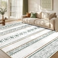 thumbnail image 1 of KoshiMe Area Rugs 6'x9', Low Pile Non-Slip Washable Rug for Living Room, Soft Boho Moroccan Neutral Geometric Indoor Rug for Bedroom Dining Room Office, Green, 1 of 9