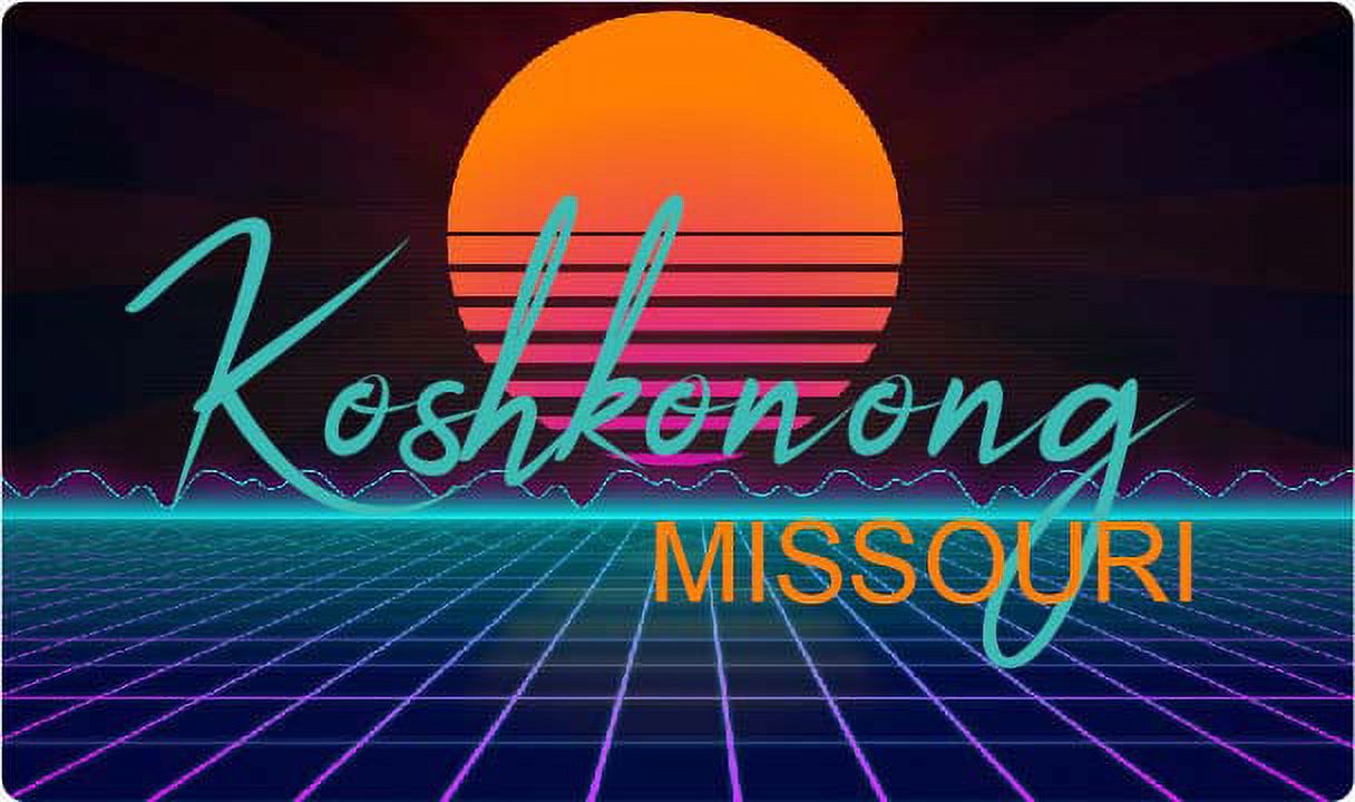 Koshkonong Missouri 4 X 2.25Inch Vinyl Decal Stiker Retro Neon Design