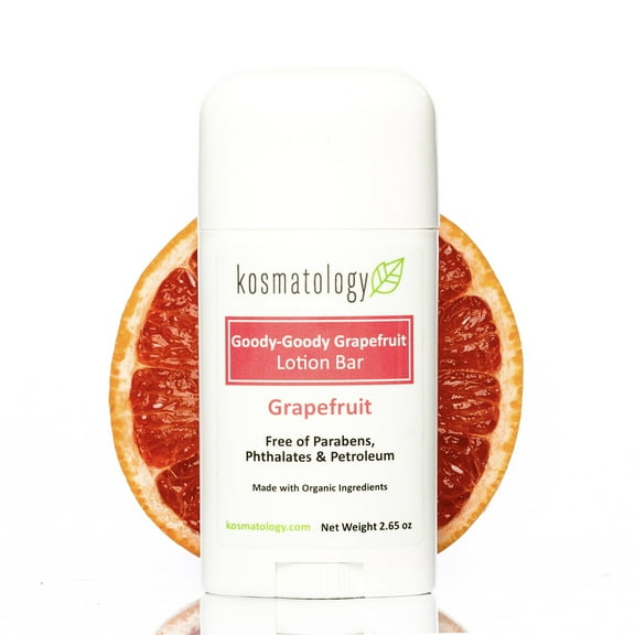 kosmatology Grapefruit Organic Moisturizing Lotion Bar | Vegan and Cruelty-Free | Mess-Free Moisturizer | Good for Sensitive Skin - 2.65 oz