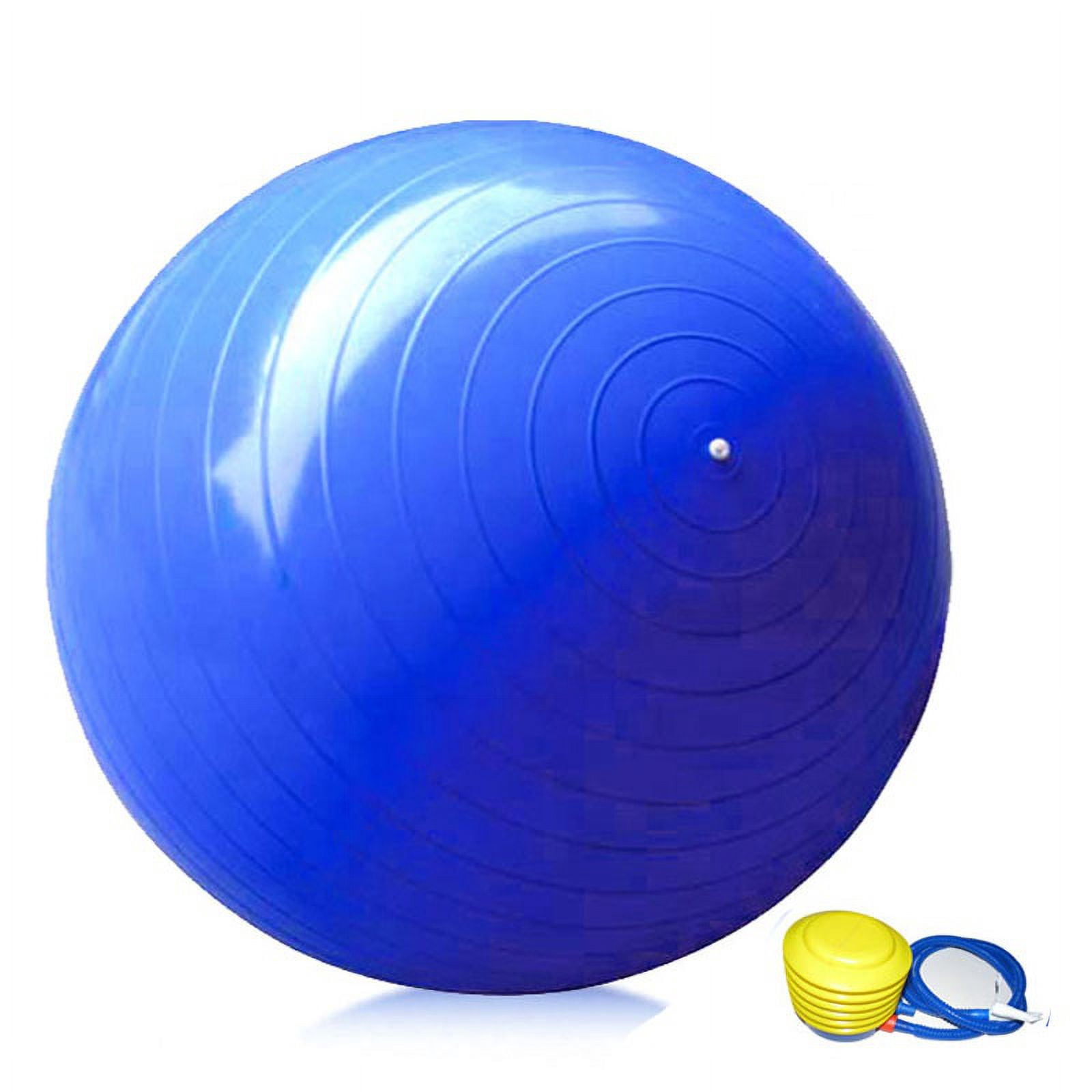 100cm Anti-Burst Exercise Ball - Heavy Duty Stability Yoga Ball For Gym, Office Chair, Pregnancy & Home Fitness (Blue)