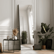 Kosmonia 56x18 Frameless Full Length Silver Coating Mirror Distortion Free, HD Reflection & Anti Desilvering, Tempered Glass & Shatter Proof Film Doubling Safety, Easy Setup