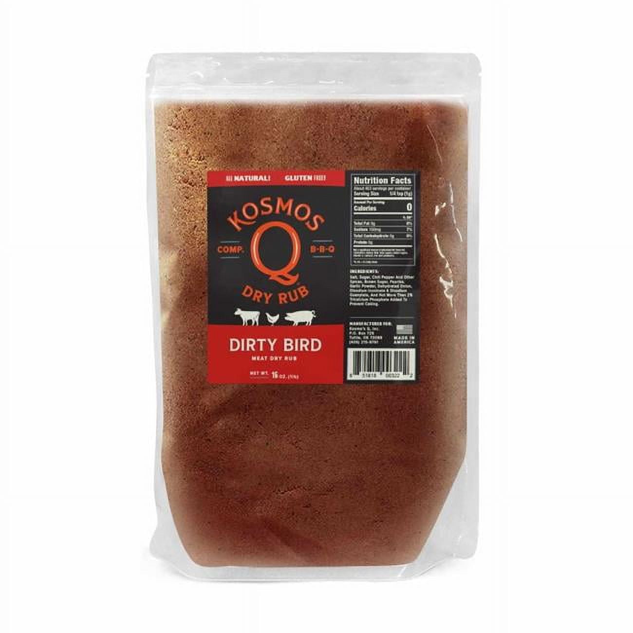 Kosmos Q 8029528 16 oz Dirty Bird Dry Rub