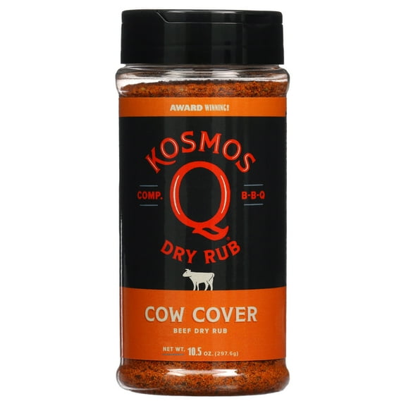 Kosmos Q Cow Cover Dry BBQ Rub and Seasonings for Beef, Chicken & Pork, 10.5 oz