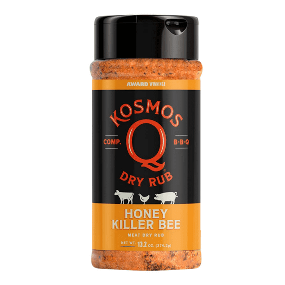 Kosmos Q Honey Killer Bee Dry BBQ Rub and Seasonings for Beef, Chicken & Pork, 13.2 oz