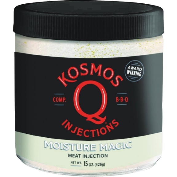 Kosmos Q Moisture Magic BBQ Injection, Phosphate Meat Marinade for Chicken, Pork, Brisket, Fish & More, BBQ Competition Injection Blend to Maximize Juiciness, Flavor & Moisture, Gluten Free, 16 Oz Ja