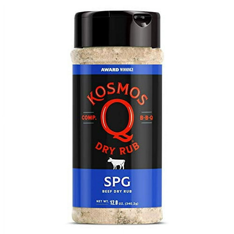 Kosmos Q SPG Salt Pepper Garlic Competition BBQ Meat Dry Rub 12oz