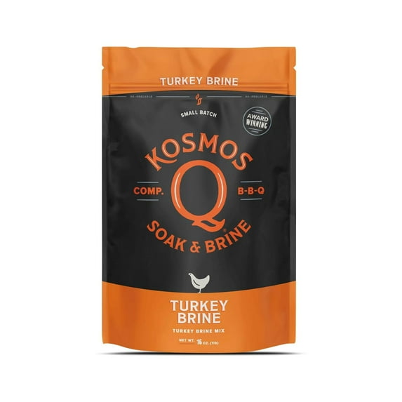Kosmos Q Turkey Brine - Highly Rated BBQ Brine Mix for Whole, Smoked, Oven-Roasted or Fried Turkey - Juicy, Flavorful Turkey with Brown Sugar, Spices & Worcestershire (16 oz) H1