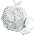 thumbnail image 1 of Kosmosta Apple shaped USB Desk Fan Portable fan with a strong airflow, quiet operation and 180° rotation. Mini fan for home,car,office and bedroom with 37 inch(94cm) power cord, 1 of 8