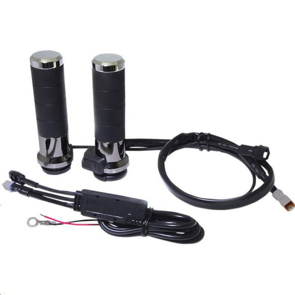 Koso North America AX068M00 Throttle-By-Wire Titan-X Heated Grips - Chrome