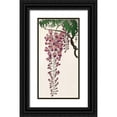 thumbnail image 1 of Koson, Ohara 11x18 Black Ornate Wood Framed with Double Matting Museum Art Print Titled - Blooming wisteria, 1 of 4