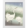 thumbnail image 1 of Koson, Ohara 12x14 White Modern Wood Framed Museum Art Print Titled - Herons in shallow water, 1 of 4