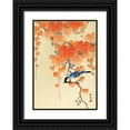 thumbnail image 1 of Koson, Ohara 14x18 Black Ornate Wood Framed with Double Matting Museum Art Print Titled - Great tit on paulownia branch, 1 of 4