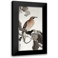 thumbnail image 1 of Koson, Ohara 14x24 Black Modern Framed Museum Art Print Titled - Jay on tree branch, 1 of 5
