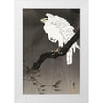 thumbnail image 1 of Koson, Ohara 17x24 White Modern Wood Framed Museum Art Print Titled - Snowy eagle on a tree branch, 1 of 4