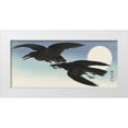 thumbnail image 1 of Koson, Ohara 24x13 White Modern Wood Framed Museum Art Print Titled - Crows at full moon, 1 of 4