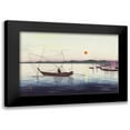 thumbnail image 1 of Koson, Ohara 24x17 Black Modern Framed Museum Art Print Titled - Boats and setting sun, 1 of 5