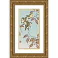 thumbnail image 1 of Koson, Ohara 9x14 Gold Ornate Wood Framed with Double Matting Museum Art Print Titled - Birds on a branch, 1 of 4