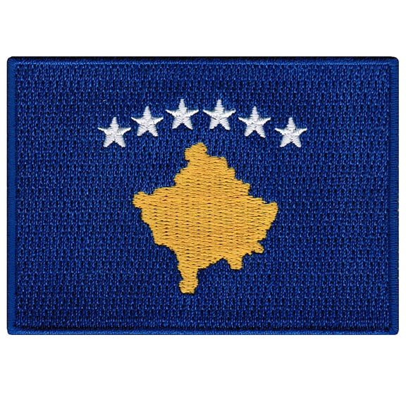 Kosovo Flag Embroidered Iron-on Patch