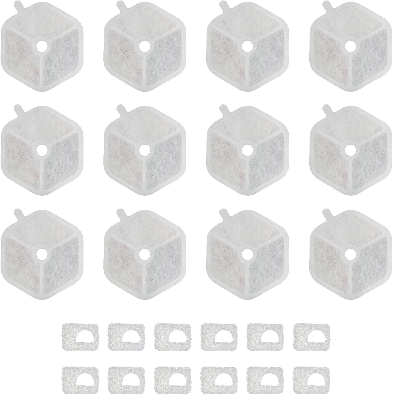 Replacement Water Filter & 12 Pack Pre-Filter Sponges Compatible with Smartoo 152oz/4.5L Automatic Cat Fountain PTM-643, Pack of 12 at Walmart