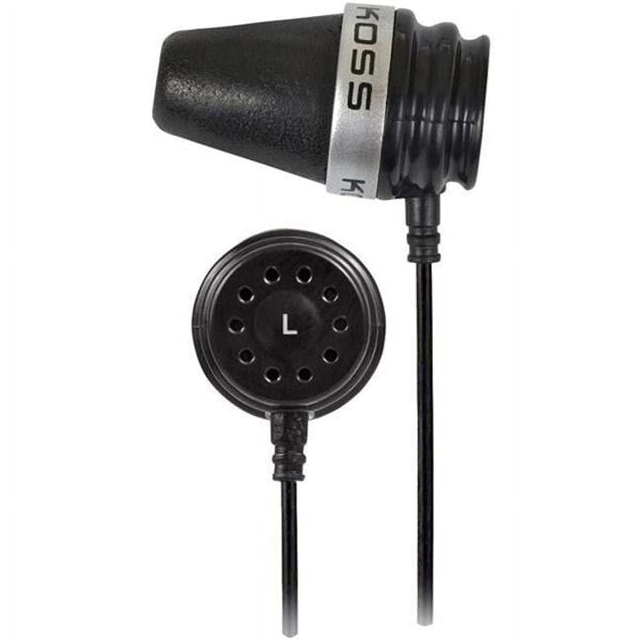 Stereophone Instrument Koss In-Ear Stereophone With In-Line Volume Control - Black - Walmart.com