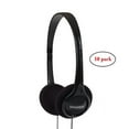 thumbnail image 1 of lot of 10 koss kph7 lightweight portable headphone, black, 1 of 3