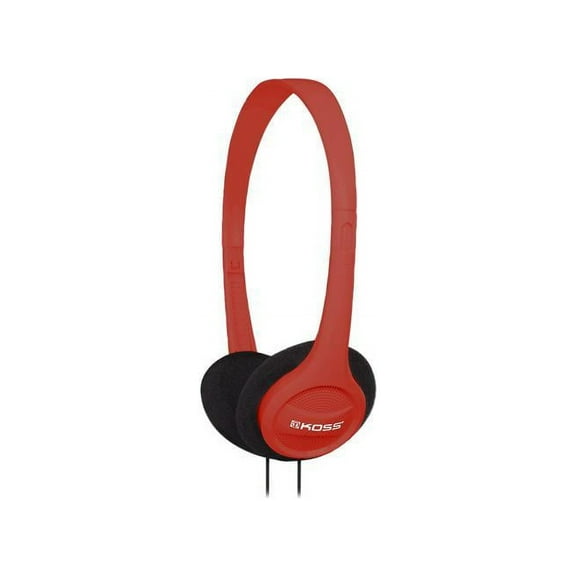 Koss KPH7 On-Ear Portable Stereo Headphones, Red