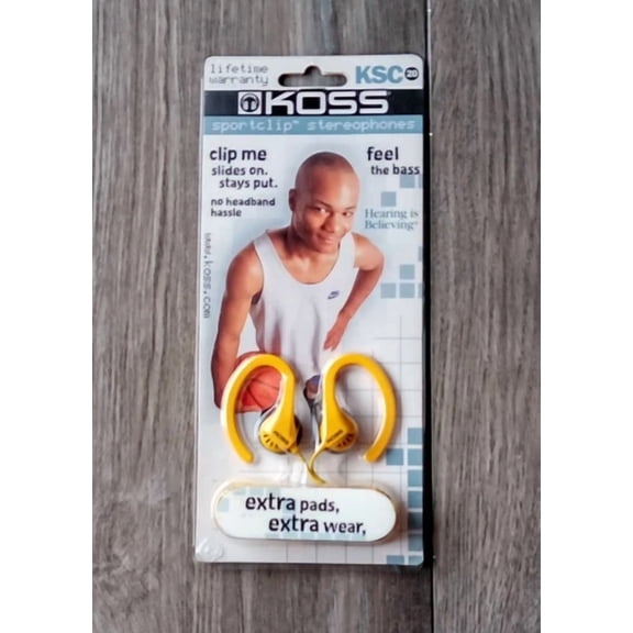 Koss Ksc7 Ear-Hook Headphones - Black/Silver