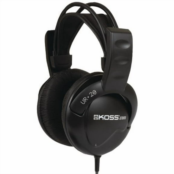 Koss UR20 Over-Ear Headphones, Flexible Sling Headband, Black