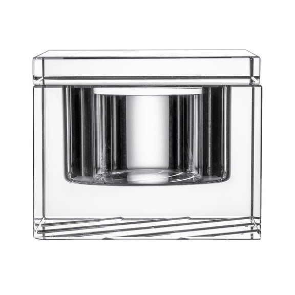 Kosta Boda Stripe Covered Box With Lid