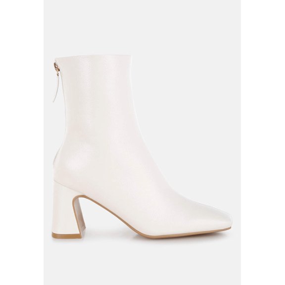 Kostaka Patent Square Toe Ankle Boots