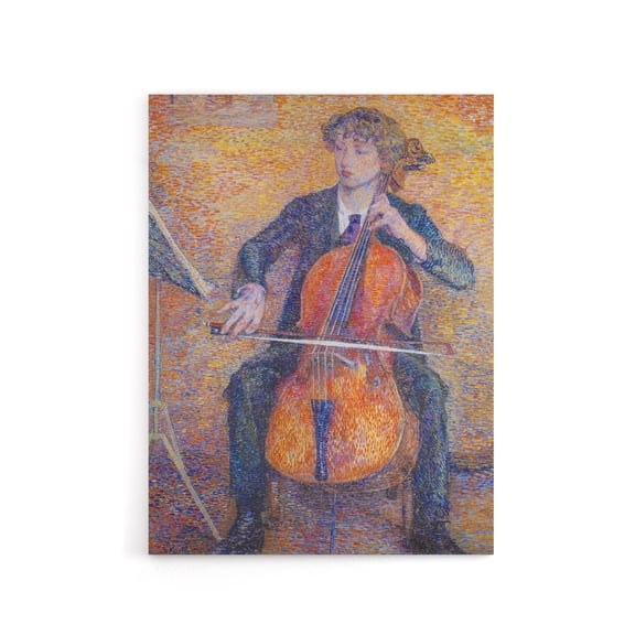 Koster Young Man Playing Cello 1910 Canvas Wall Art Print 12X16"
