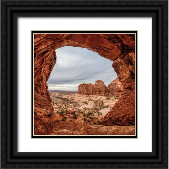 Kosterev, Anatoliy 15x15 Black Ornate Wood Framed with Double Matting Museum Art Print Titled - Rocks and Desert