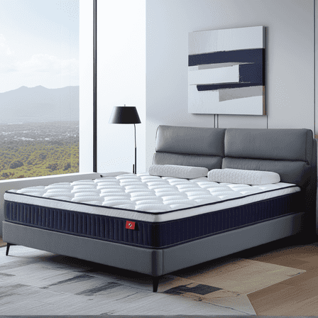 Kosynda 10 inch Queen Mattress, Medium Hybrid Mattress with Pocketed Coil, Cool Memory Foam and Breathable Euro Cover