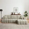 thumbnail image 1 of Kosynda 108"W Cloud Sectional Sofa with L-Shape Chaise, Boneless Modular Couch with Chenille Upholstered for Living Room, Reception Spaces (Khaki, Right Facing Chaise), 1 of 8