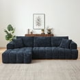 thumbnail image 1 of Kosynda 108"W Cloud Sectional Sofa with L-Shape Chaise, Boneless Modular Couch with Deep Seat for Living Room, Reception Spaces (Dark Blue, Left Facing Chaise), 1 of 8