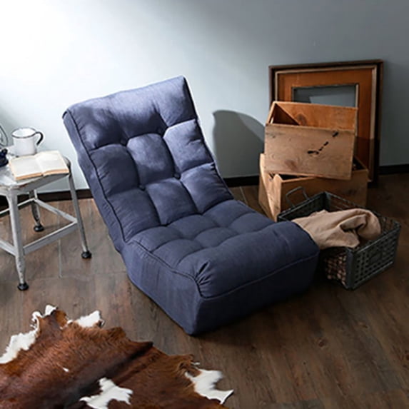 Kosynda Single Reclining Chair, Lazy Sofa Adjustable Chair for Living Room, Bedroom, Apartment, Office, Blue