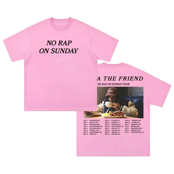 Kota The Friend No Rap On Sunday Tour T-shirt Crewneck Short Sleeve Streetwear Women Men Cotton Tee