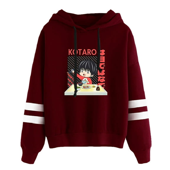 Kotaro Lives Alone Pocketless Hoodie Sweatshirt Men Women Long Sleeve Casual Male Manga Streetwear