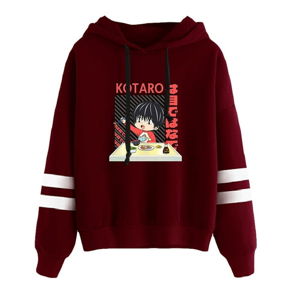 Kotaro Lives Alone Pocketless Hoodie Sweatshirt Men Women Long Sleeve Casual Male Manga Streetwear