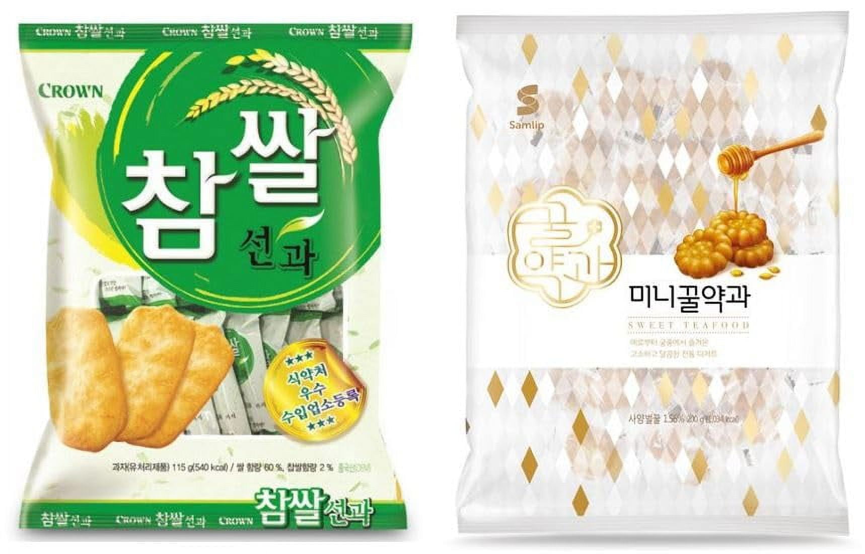 Kotastic Korean Rice Crackers CM31 Snack 115g 참쌀선과, Yakgwa Korean Honey ...