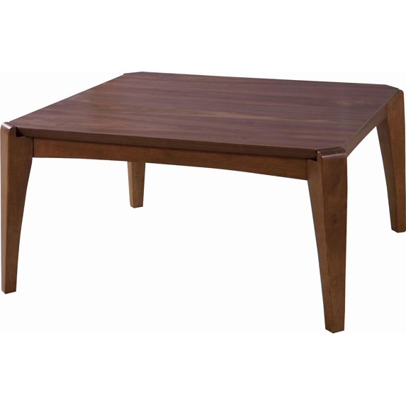 Kotatsu Heater Table, W30 x D30 x H15 Inches, Natural Walnut and Rubber Wood Table Material, Home and Living, Square Shape Table Top with Walnut Brown Color