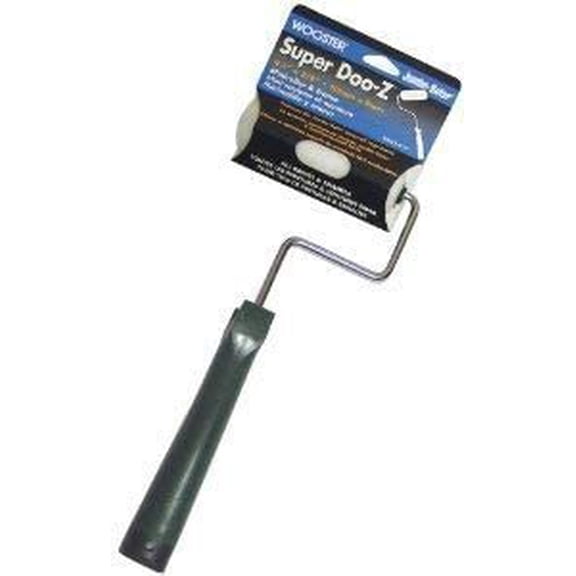 Koter super doo-z Threaded End 4-1/2 in. W Chrome-Plated/Polypropylene Mini Paint Roller Frame and Cover