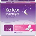 thumbnail image 1 of Kotex Pads Ultra Thin Overnight Wings, 28ct, 1 of 1
