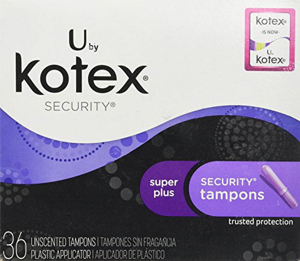 Kotex Security Tampons with Plastic Applicator, Super Plus Absorbency