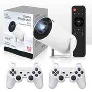 Kothab Arcade Vision X10 Plus Retro Game Console Projector, 4K HD Retro Game Projector with 2 Wireless Controllers, HDMI Output, WiFi