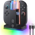 thumbnail image 1 of Kothab Charging Dock Compatible with Switch 2 for Joy Con 2025 with 9 Modes RGB Light and Led Indication, Magnetic Charging Dock to Charge 4 Joycons with Charger Cable, 1 of 5