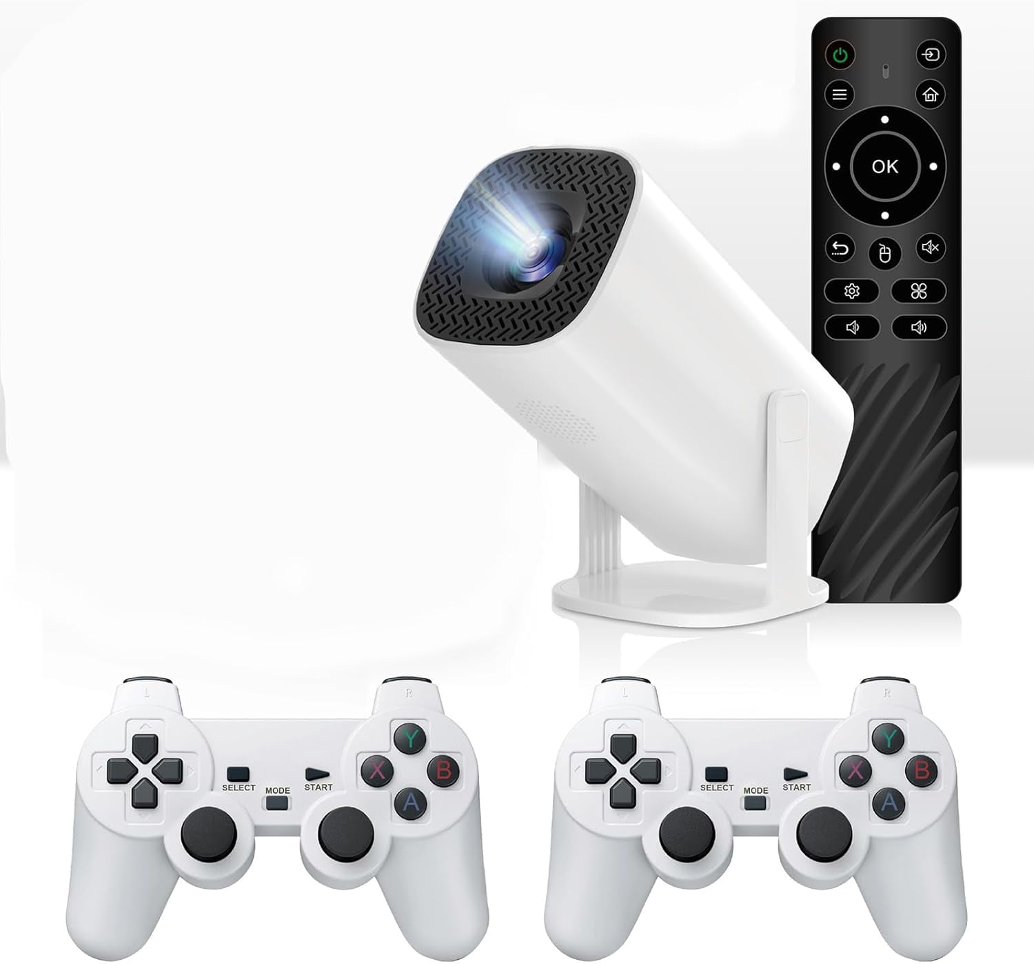 Kothab Retro Console Projector, Arcade Vision Projector, Smart Projector with Built in Apps and Games P30 Max, TV Projector for Indoor and Outdoor